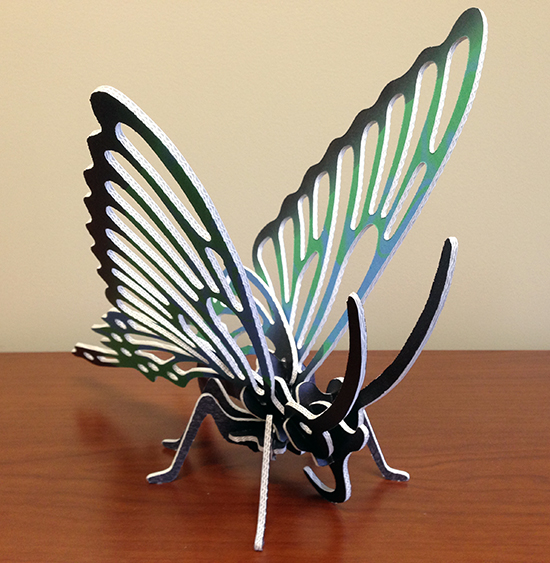 Butterfly cut-out using conVerd Board media converd-board-cut-out-bug