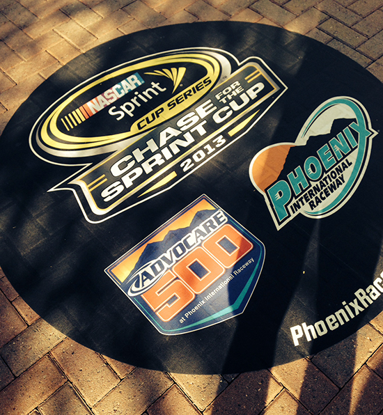 Outdoor floor graphic for NASCAR