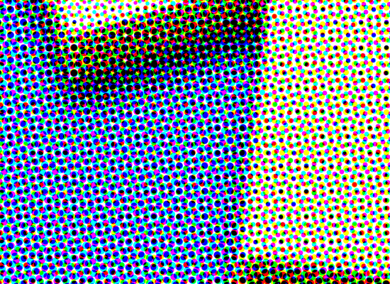 Billboard up-close color-halftone